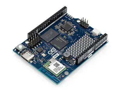 Carte Arduino UNO Q vue en perspective